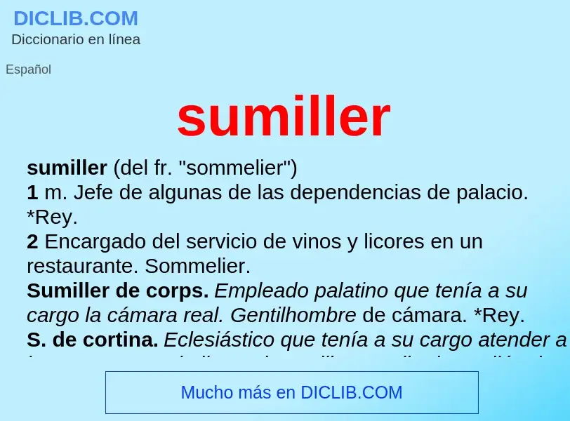 Che cos'è sumiller - definizione