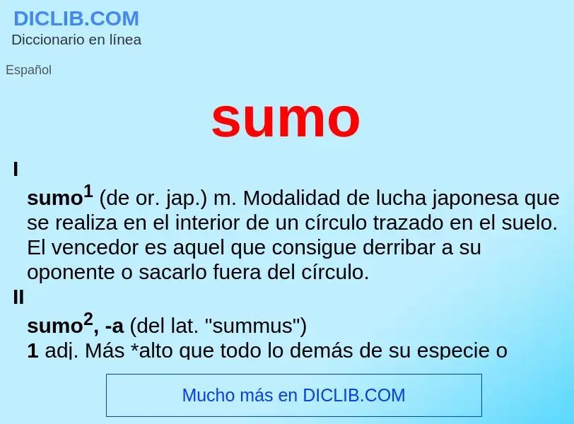 ¿Qué es sumo? - significado y definición