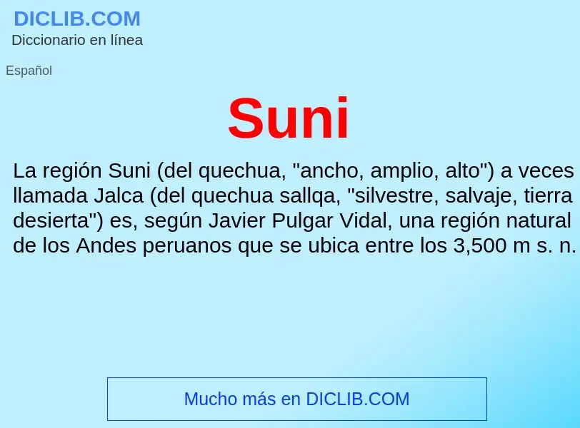 ¿Qué es Suni? - significado y definición