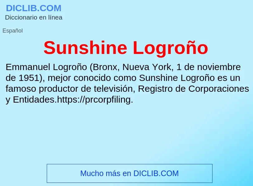 Qu'est-ce que Sunshine Logroño - définition