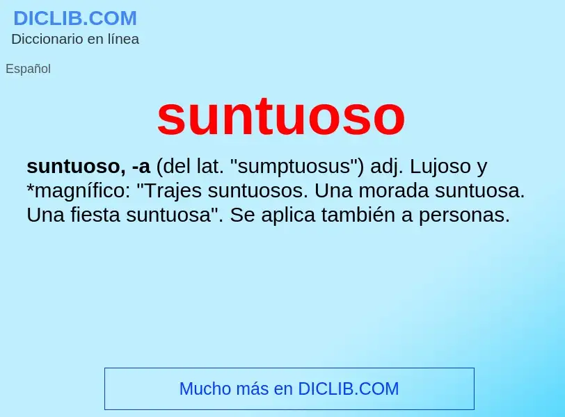 Was ist suntuoso - Definition