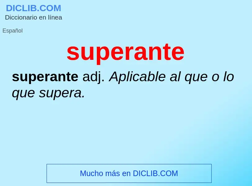 What is superante - definition