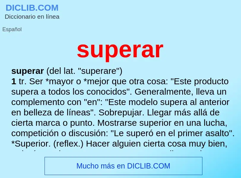 Wat is superar - definition