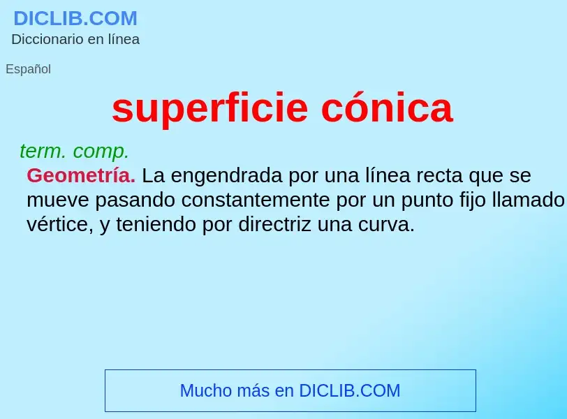 O que é superficie cónica - definição, significado, conceito