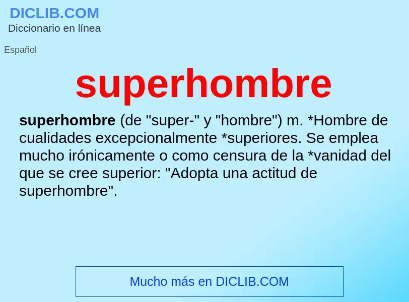 Wat is superhombre - definition