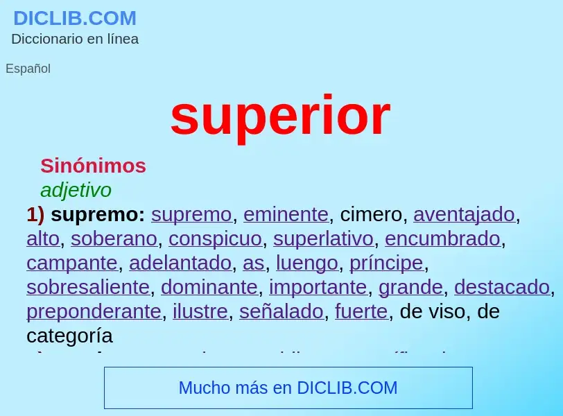 O que é superior - definição, significado, conceito