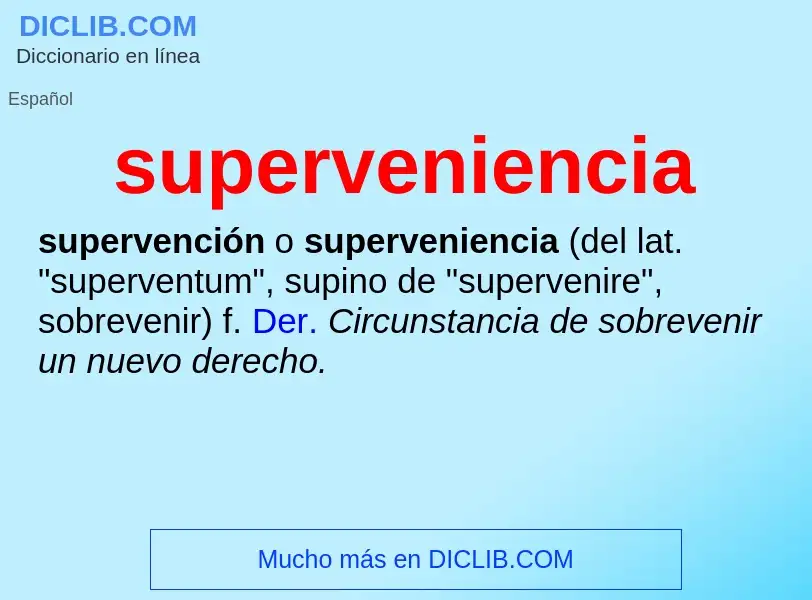 Что такое superveniencia - определение