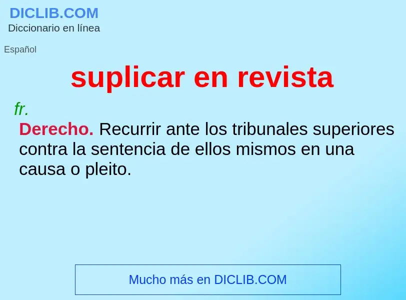 Wat is suplicar en revista - definition