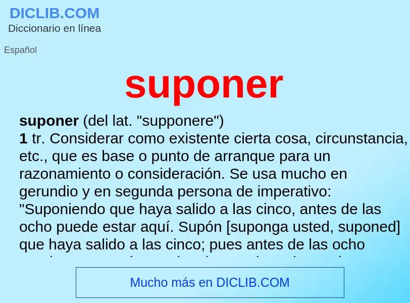 Wat is suponer - definition