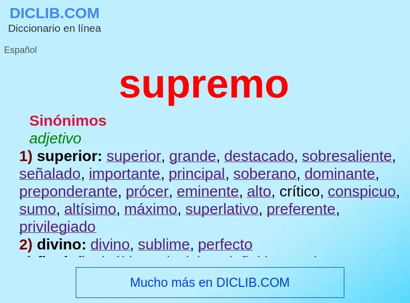 Wat is supremo - definition