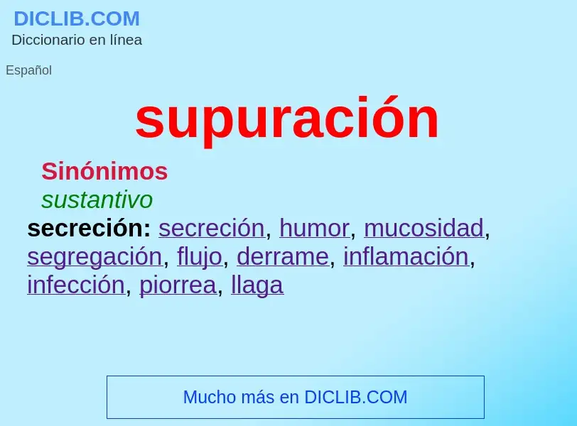 Wat is supuración - definition