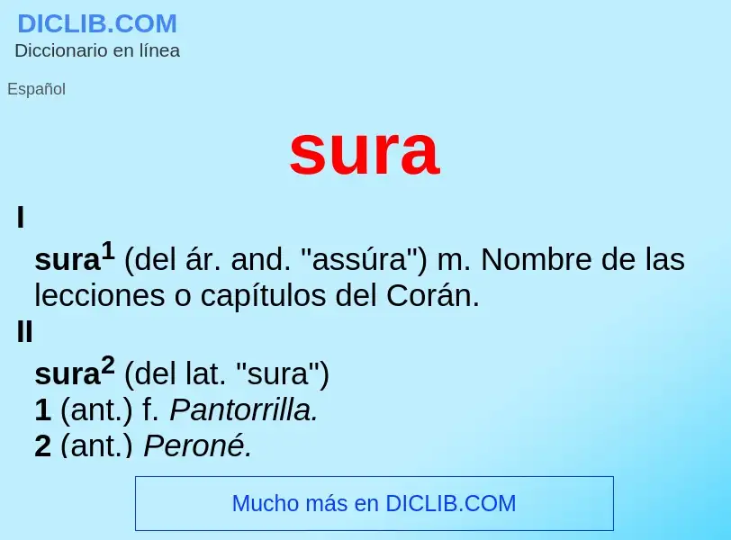 ¿Qué es sura? - significado y definición