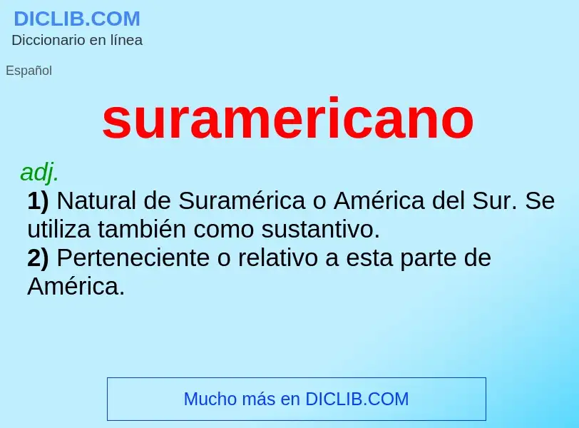 Что такое suramericano - определение