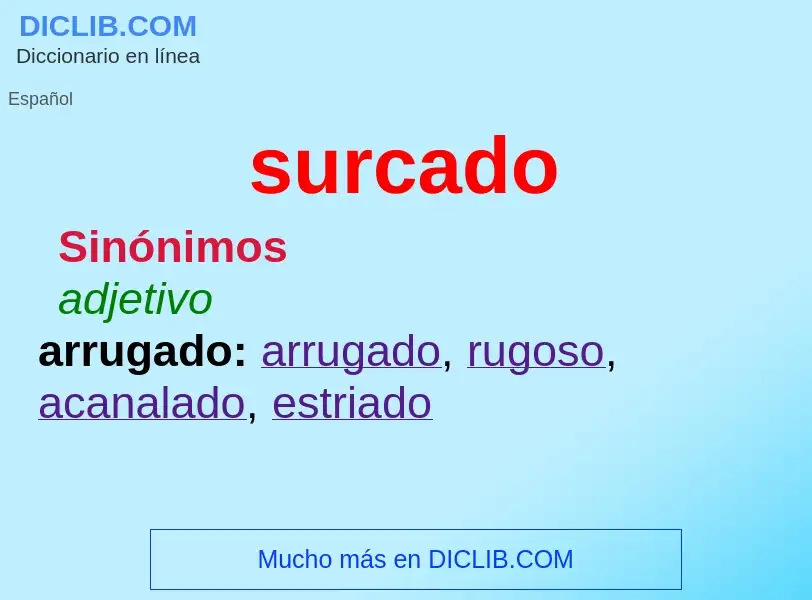 ¿Qué es surcado? - significado y definición