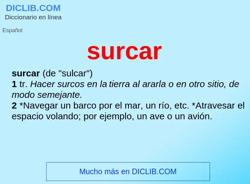 What is surcar - meaning and definition