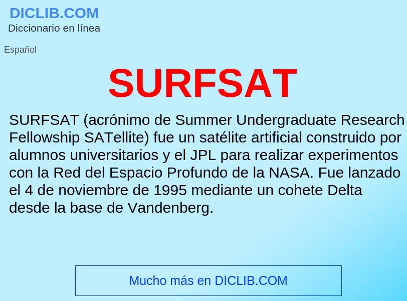 Что такое SURFSAT - определение