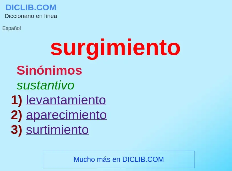 ¿Qué es surgimiento? - significado y definición