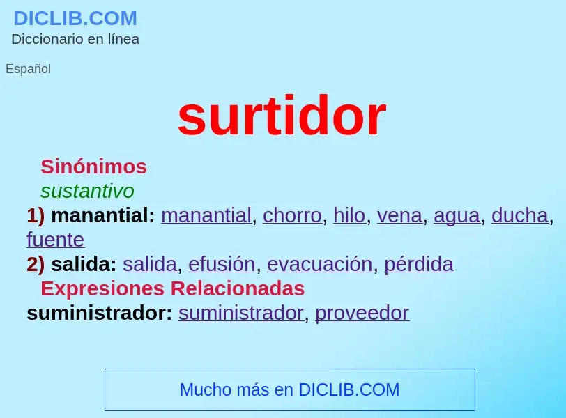 Wat is surtidor - definition