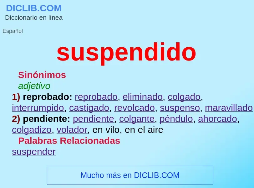 Wat is suspendido - definition