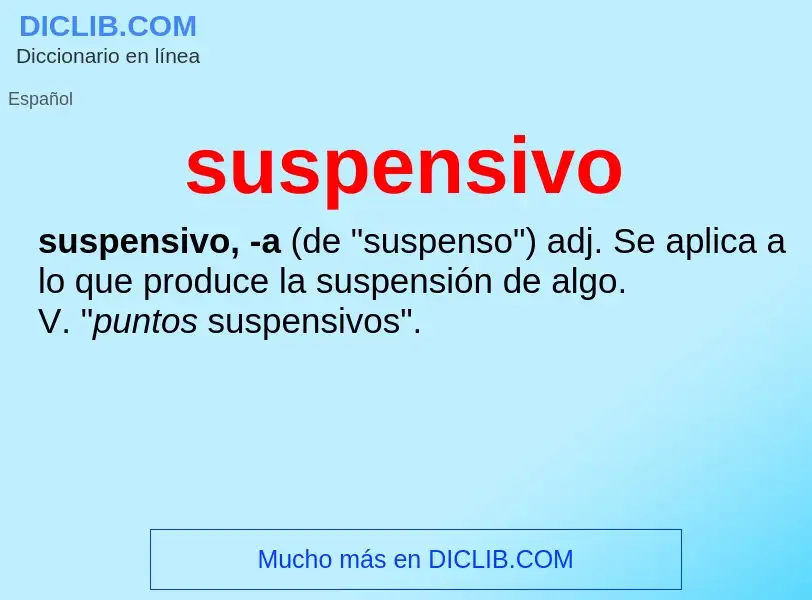 Что такое suspensivo - определение