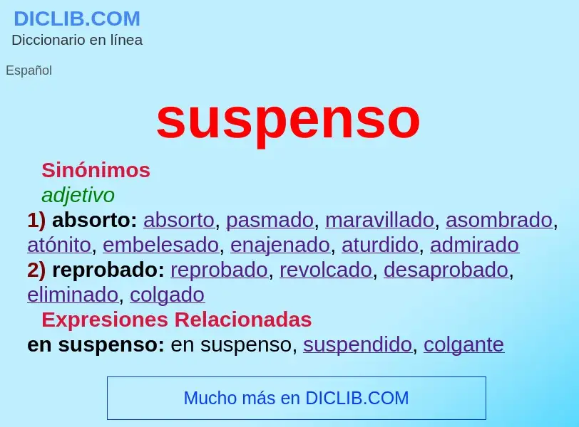 What is suspenso - definition