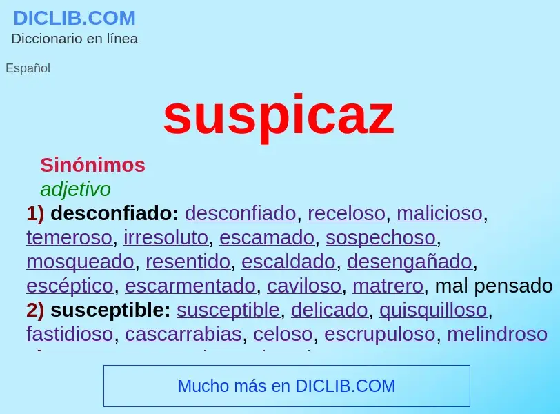 Wat is suspicaz - definition