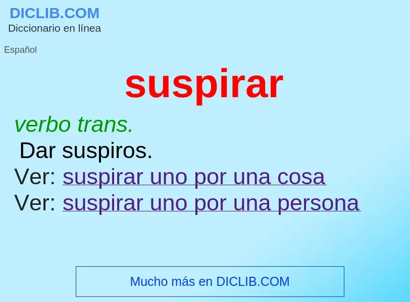 What is suspirar - definition