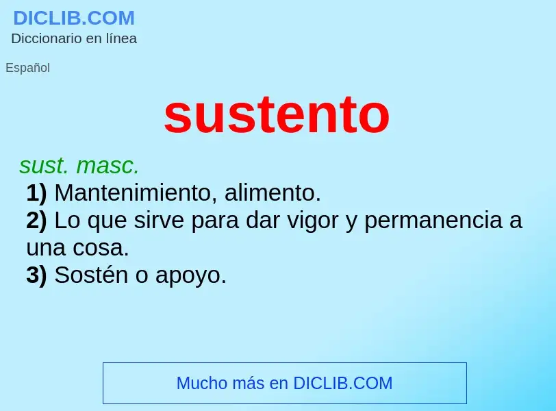 Wat is sustento - definition