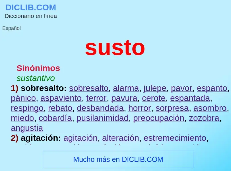 ¿Qué es susto? - significado y definición