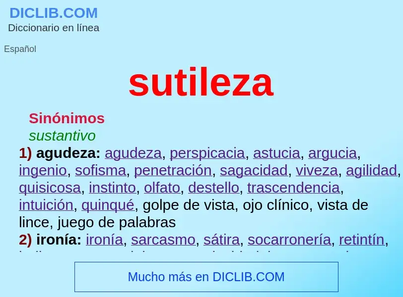 What is sutileza - meaning and definition