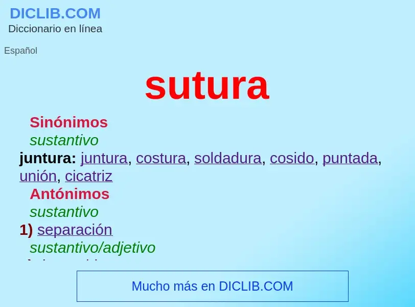 O que é sutura - definição, significado, conceito