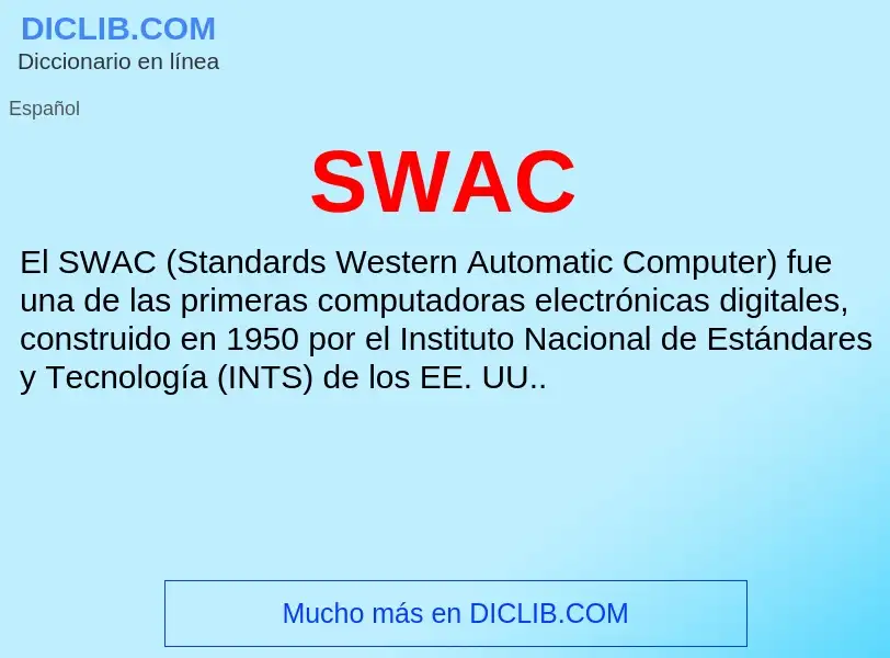 Что такое SWAC - определение