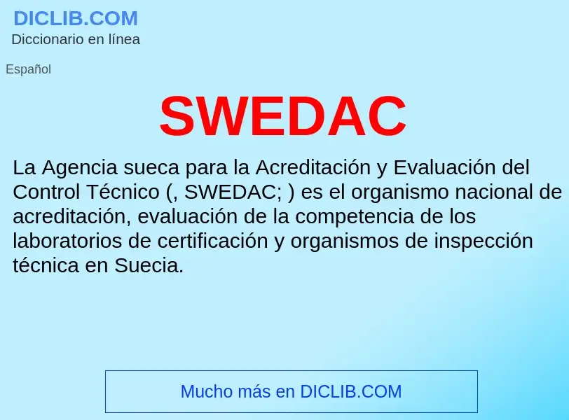 Что такое SWEDAC - определение