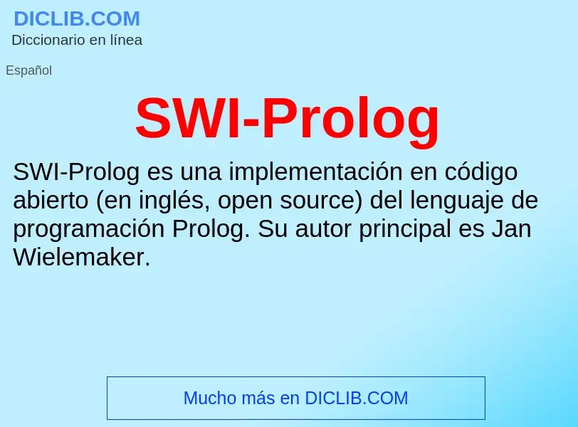 Что такое SWI-Prolog - определение