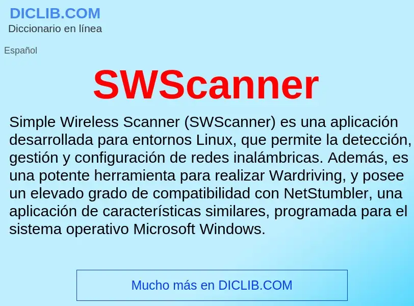 Что такое SWScanner - определение