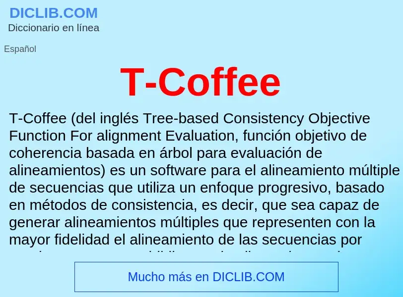 Wat is T-Coffee - definition