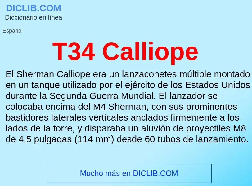 Wat is T34 Calliope - definition