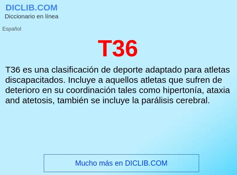 Wat is T36 - definition