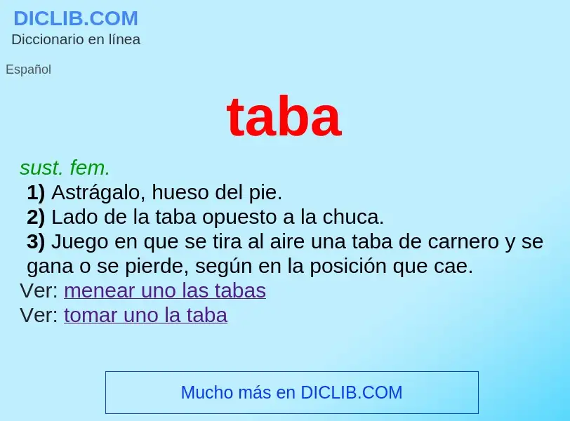 Wat is taba - definition