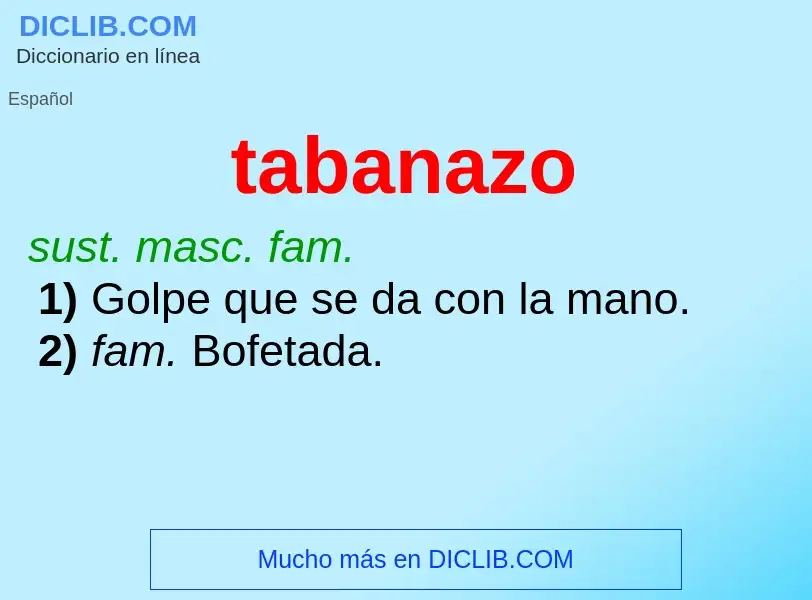 What is tabanazo - definition