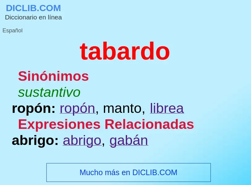 What is tabardo - meaning and definition