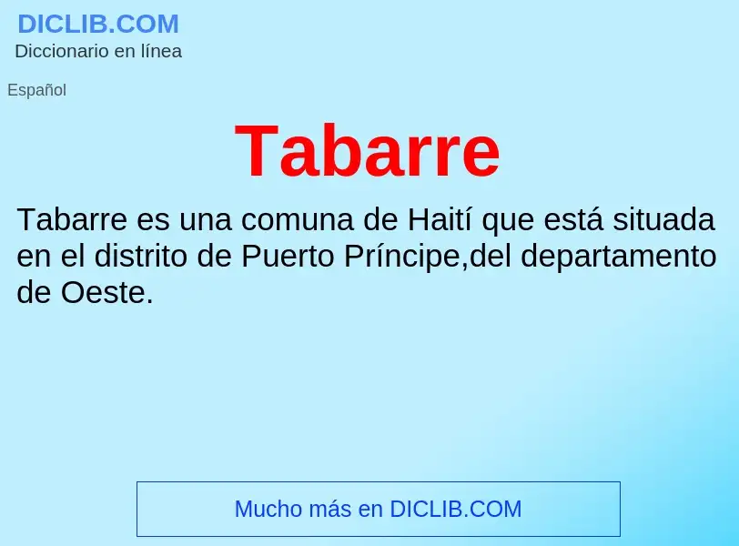 What is Tabarre - definition