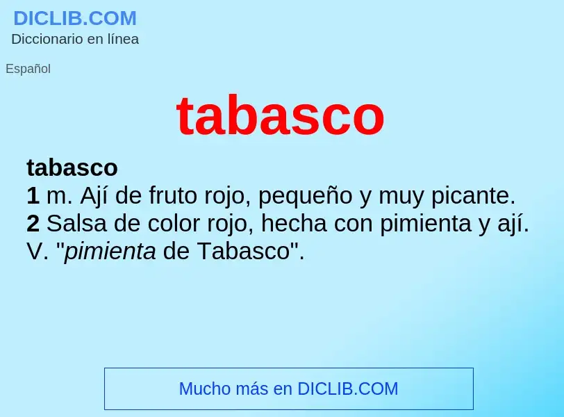 Что такое tabasco - определение