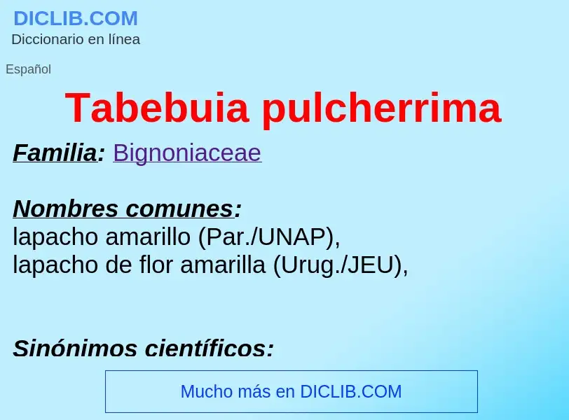 Что такое Tabebuia pulcherrima - определение