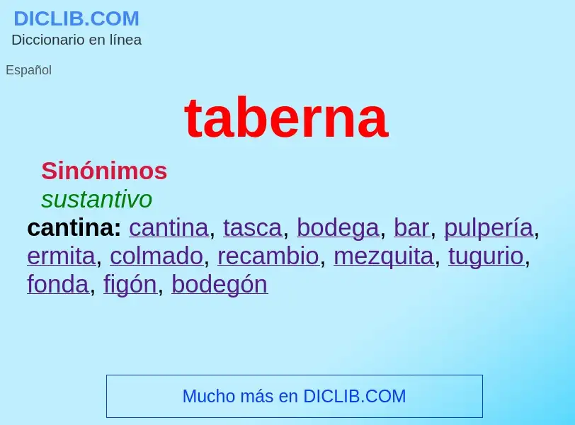 Wat is taberna - definition