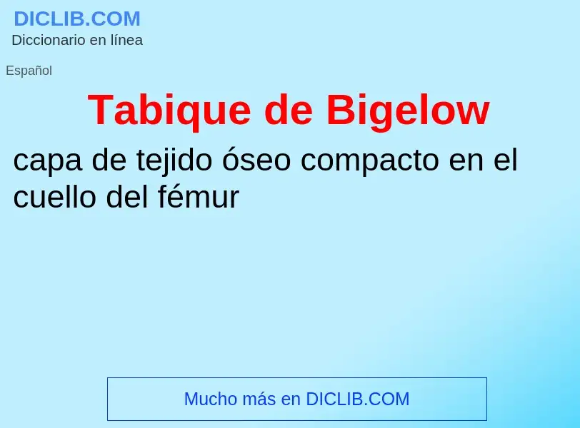 Что такое Tabique de Bigelow - определение