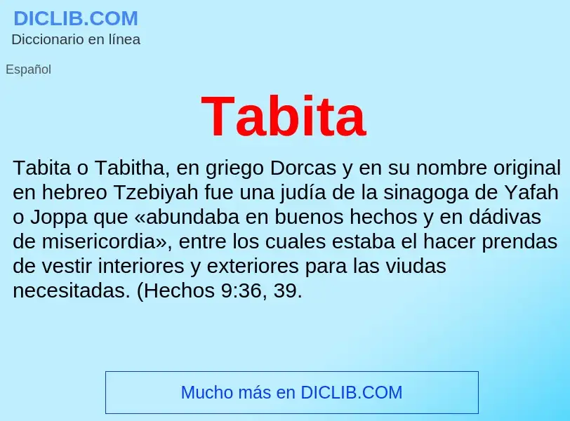 Что такое Tabita - определение