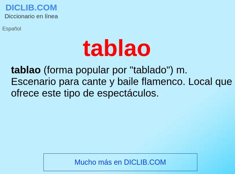 What is tablao - definition