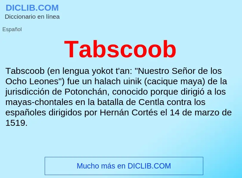 Что такое Tabscoob - определение