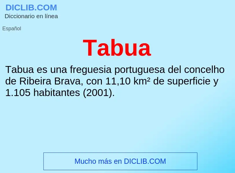 ¿Qué es Tabua? - significado y definición